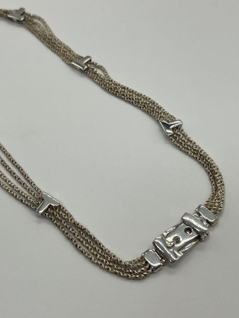 Tiffany & Co 4-Strand T Rope Belt Necklace SV 925